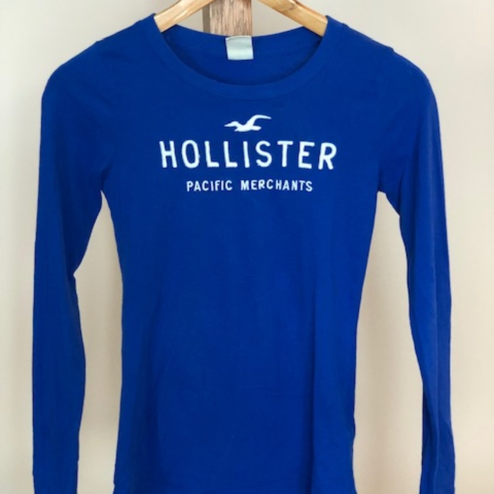 Hollister Bright Blue Long Sleeve Shirt